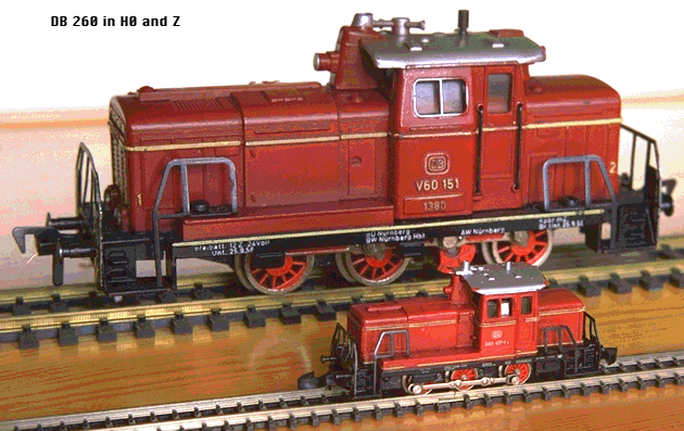 H0 és Z méretarányú vasútmodell összehasonlítása